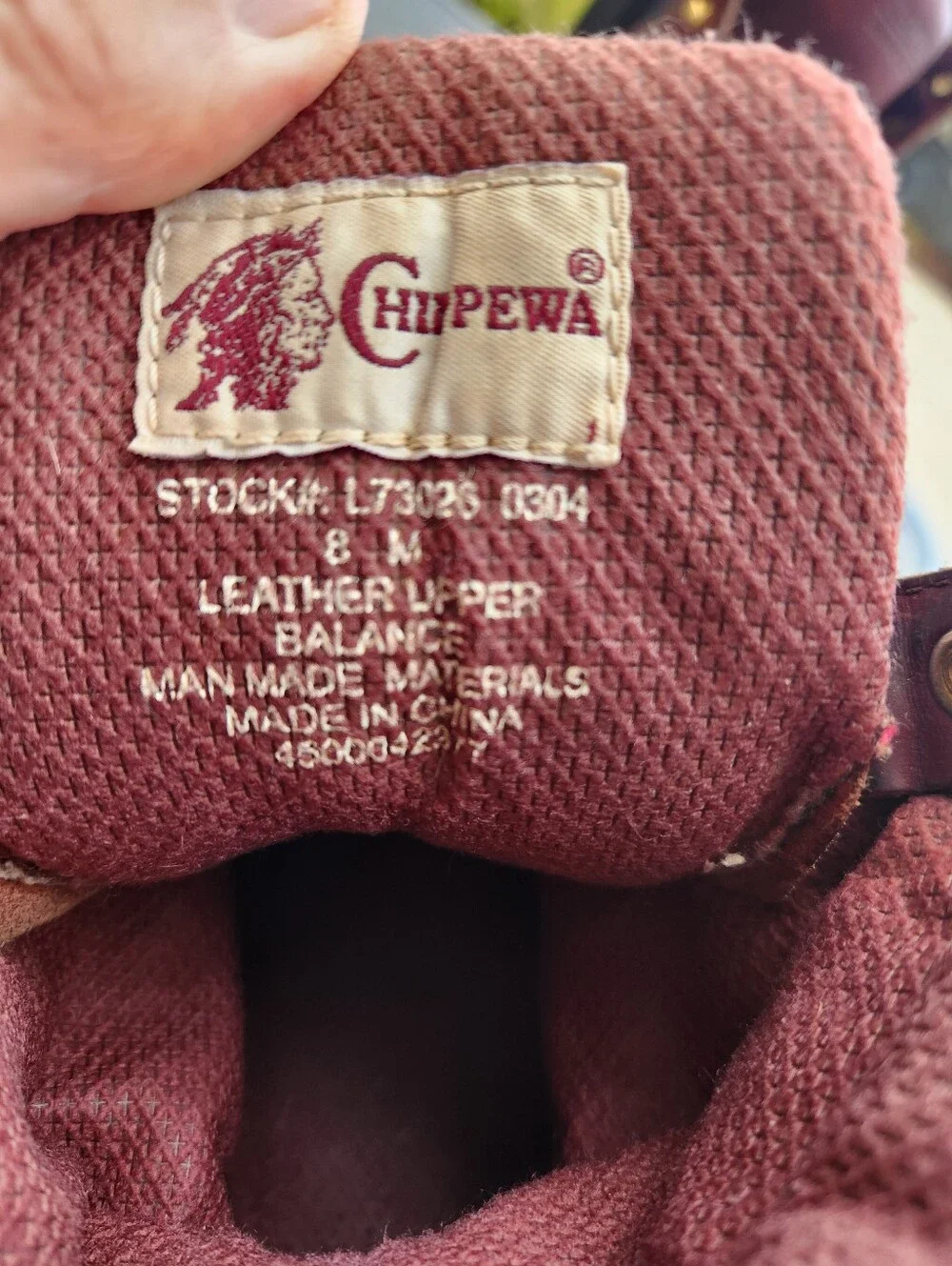 Womens Chippewa Brown Leather Work Boots 8